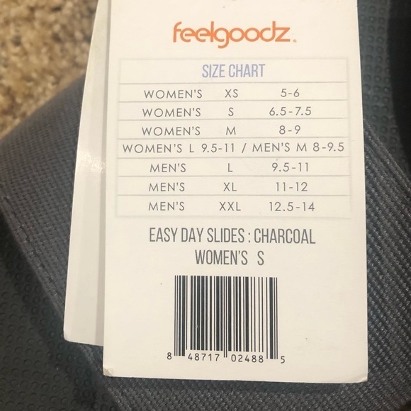 Feelgoodz /NWT/ Woman’s/Easy Day Slides Color: Charcoal /Size S / 6.5-7.5 - Picture 2 of 9